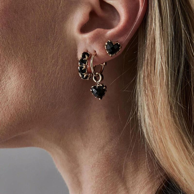 Stolen Girlfriends Club Halo Cluster Earring Onyx image number 1